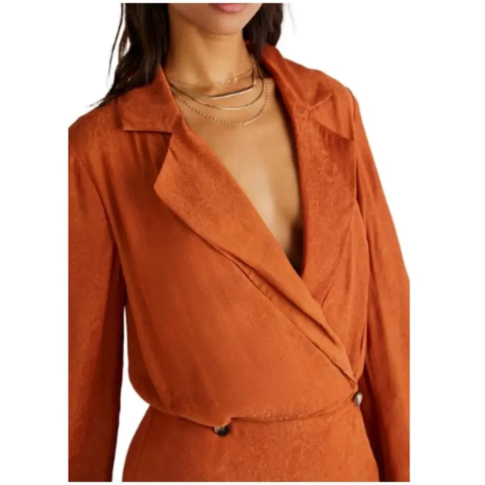New ~ FREE PEOPLE ~ Simone Notch Lapel Mini Dress Size XS 36